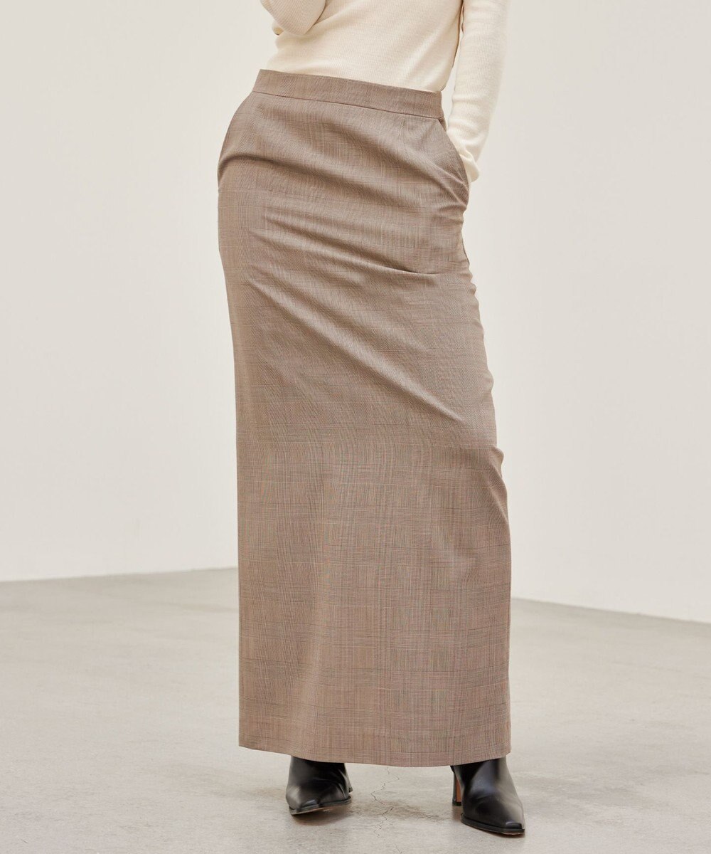 BEIGE， MER / グレンチェックスカート 