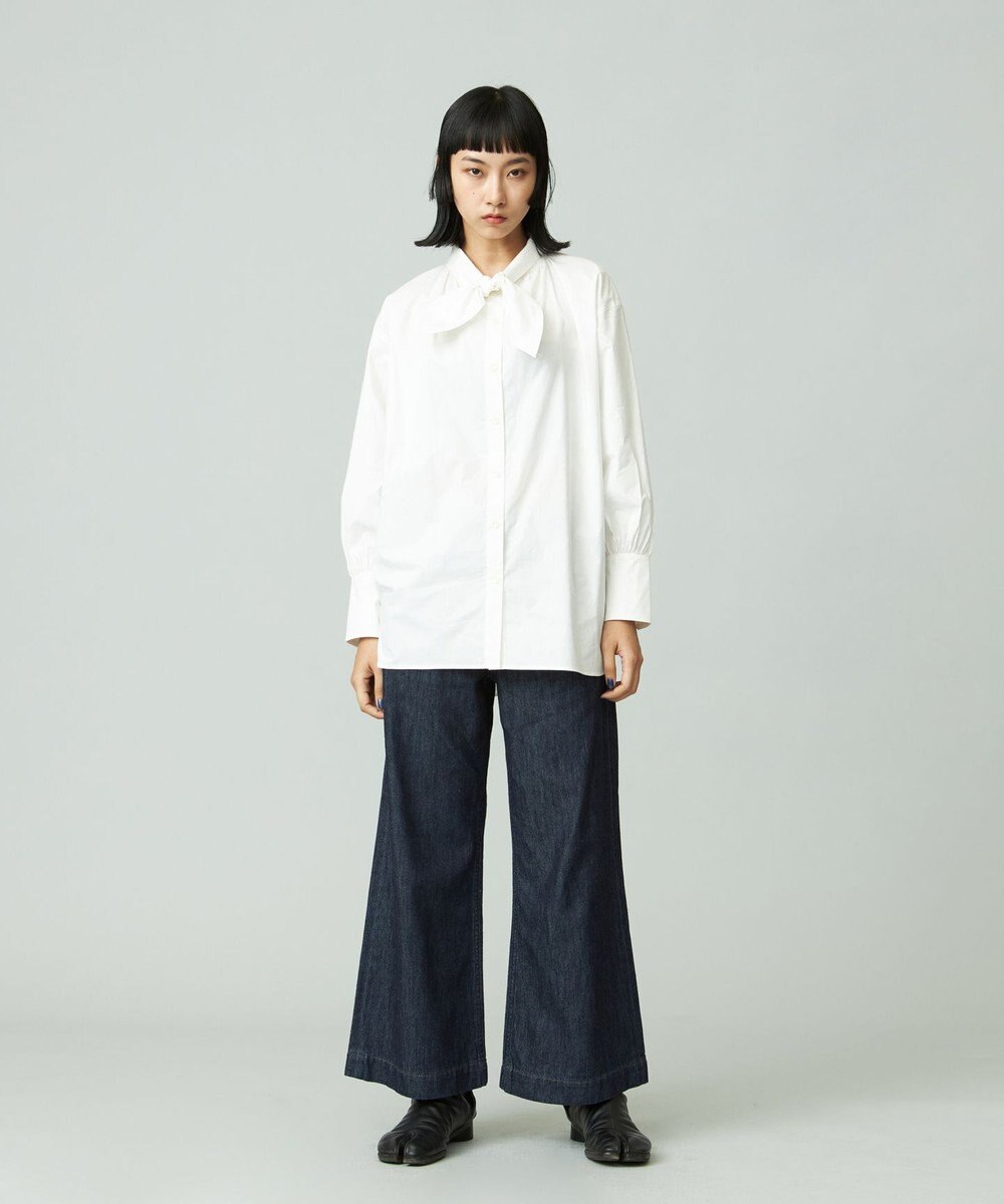 J.PRESS YORK STREET 【WOMEN】コットンボータイ ブラウス 