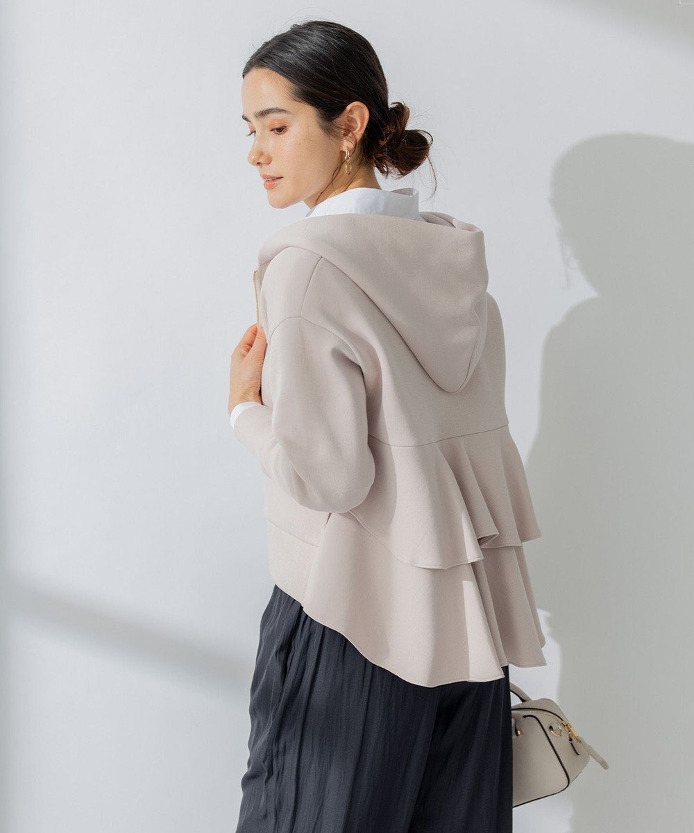 組曲 【人気商品入荷！】ダンボールジャージーバックフリル パーカー 