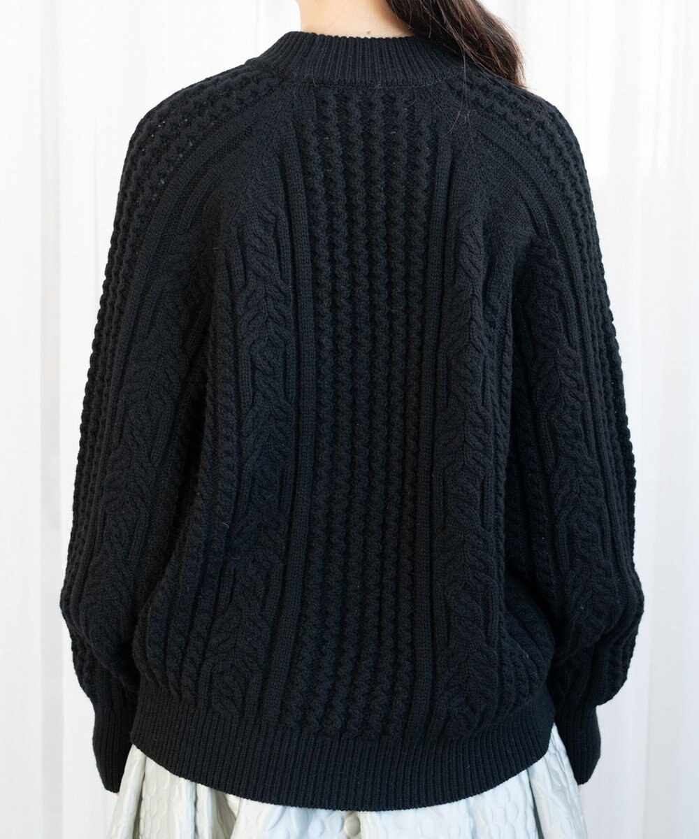 muuc カシミヤウールケーブル編みプルオーバー 