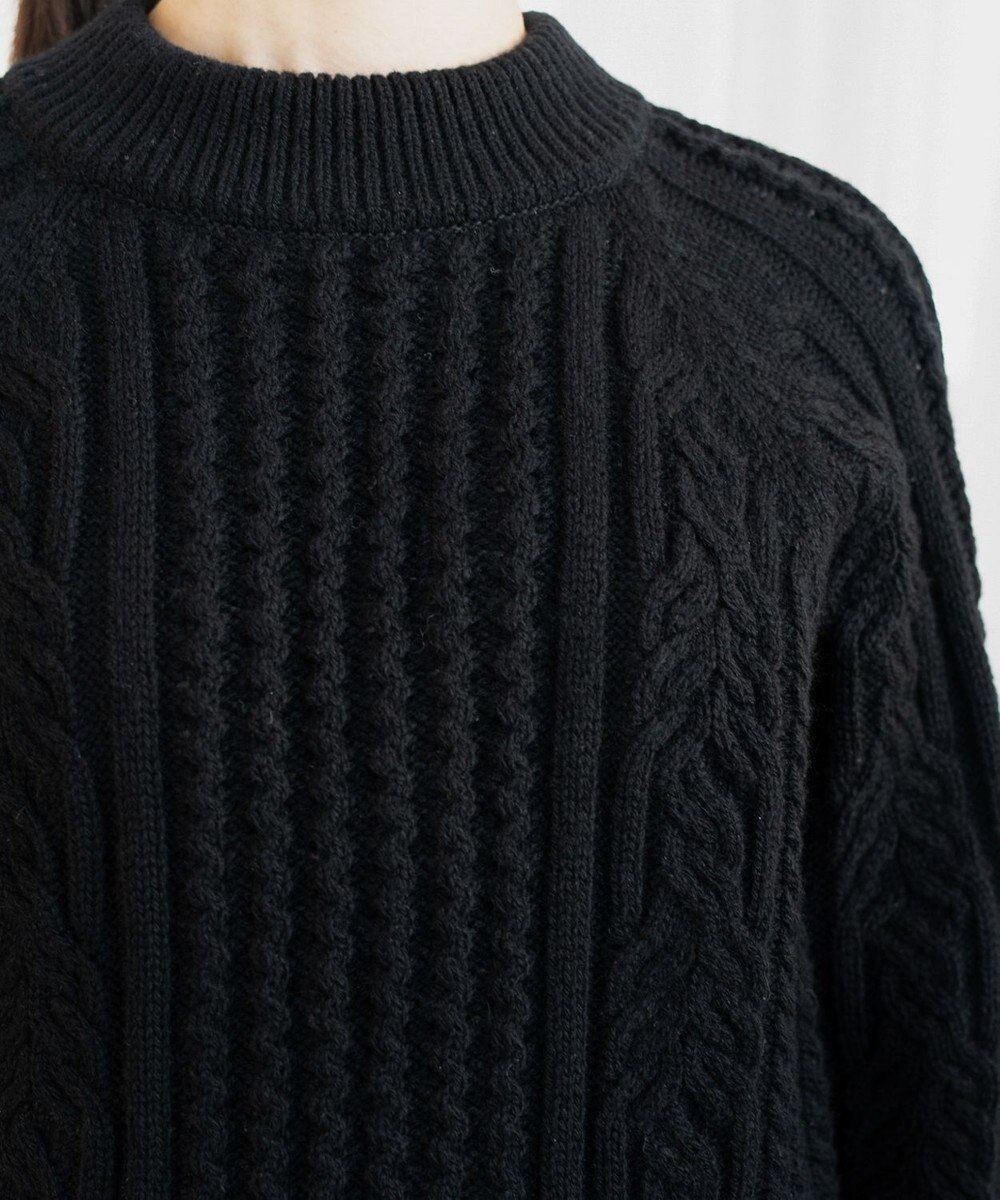 muuc 〈上質なカシミヤウール〉立体ケーブル編みプルオーバー〈しっとり柔らかい〉〈日本製〉〈オンオフ使えるきちんと感〉 