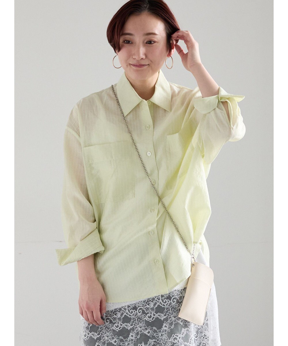 Te chichi シアーストライプシャツ 