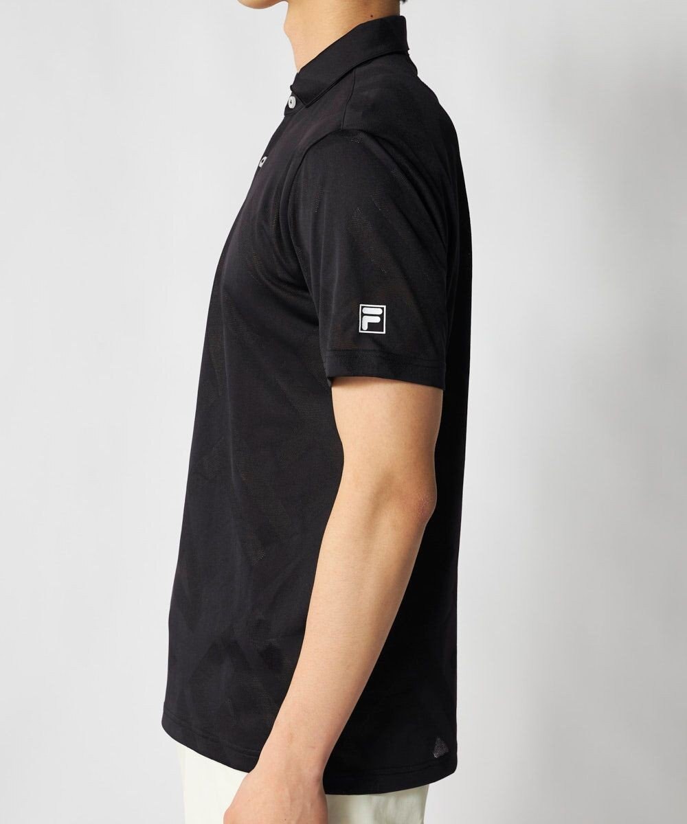 FILA GOLF／marie claire 【FILA GOLF】メッシュ加工ビックロゴ半袖ポロシャツ 