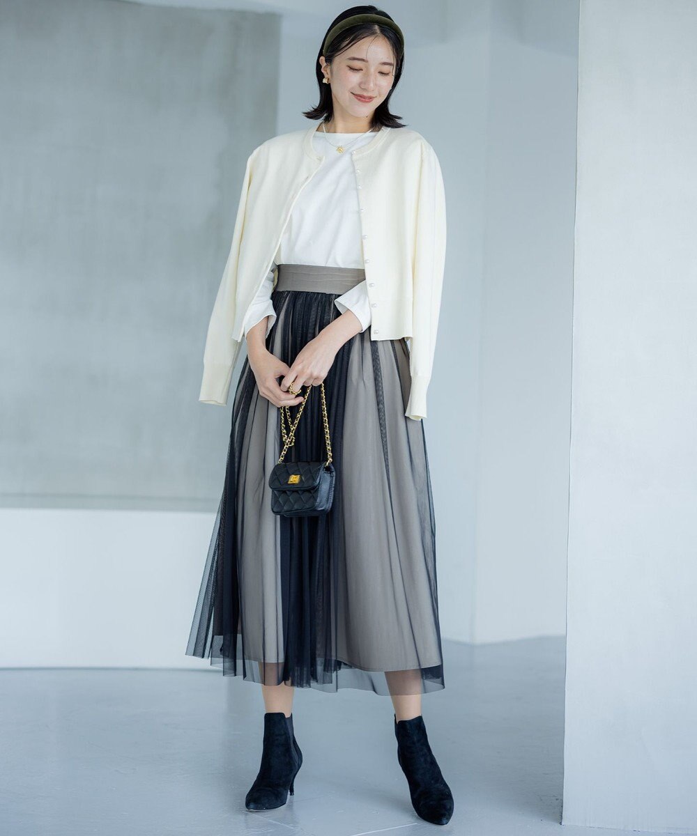 組曲 【洗える・6色展開】Elenaベーシックニット カーディガン 