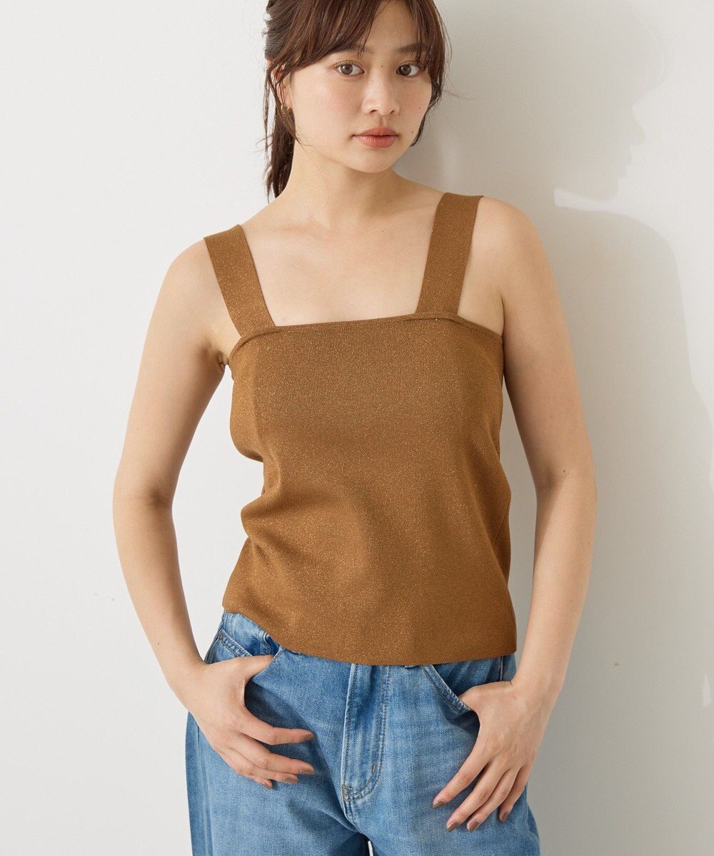 AMERICAN HOLIC ラメニットタンクトップ 