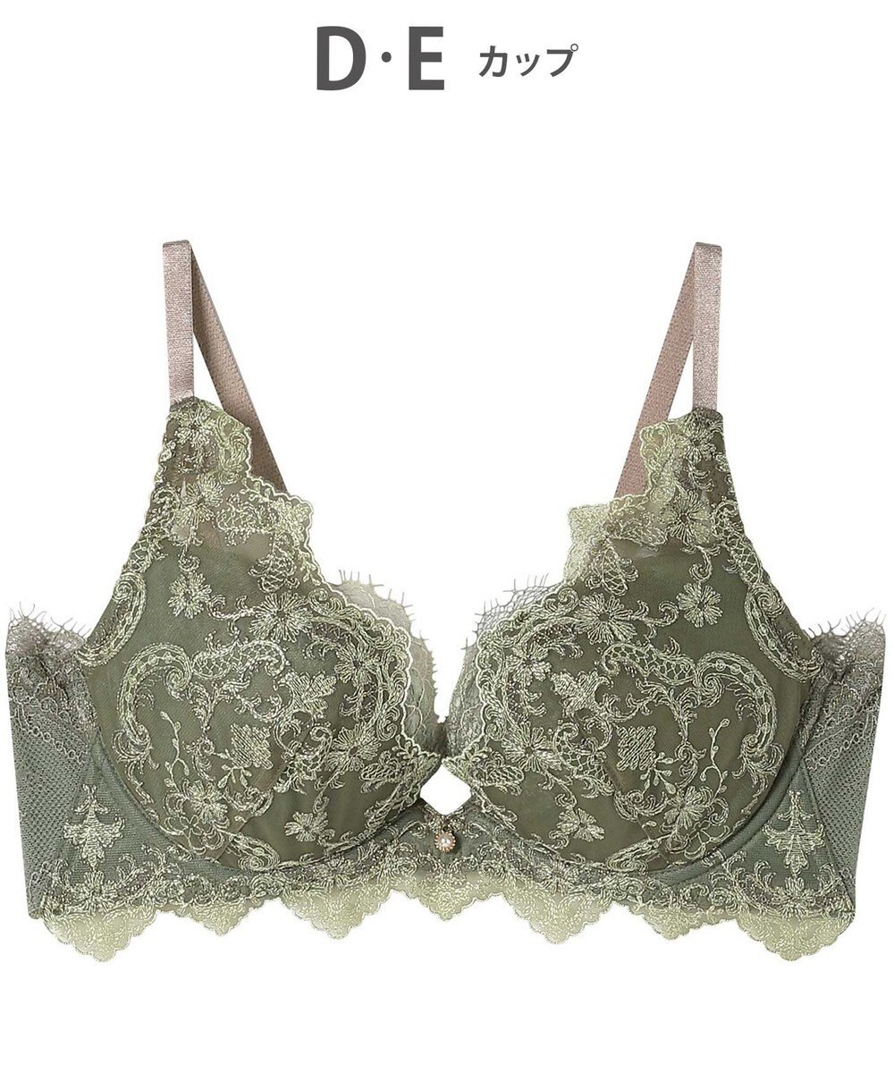 AMPHI ブラジャー 谷間メイク 脇高設計 細身え効果 Gカップまで対応 大きいサイズ 【Glama-Rich グラマリッチ 脇スッキリタイプ】ブラ BYJ603 アンフィ／ワコール 