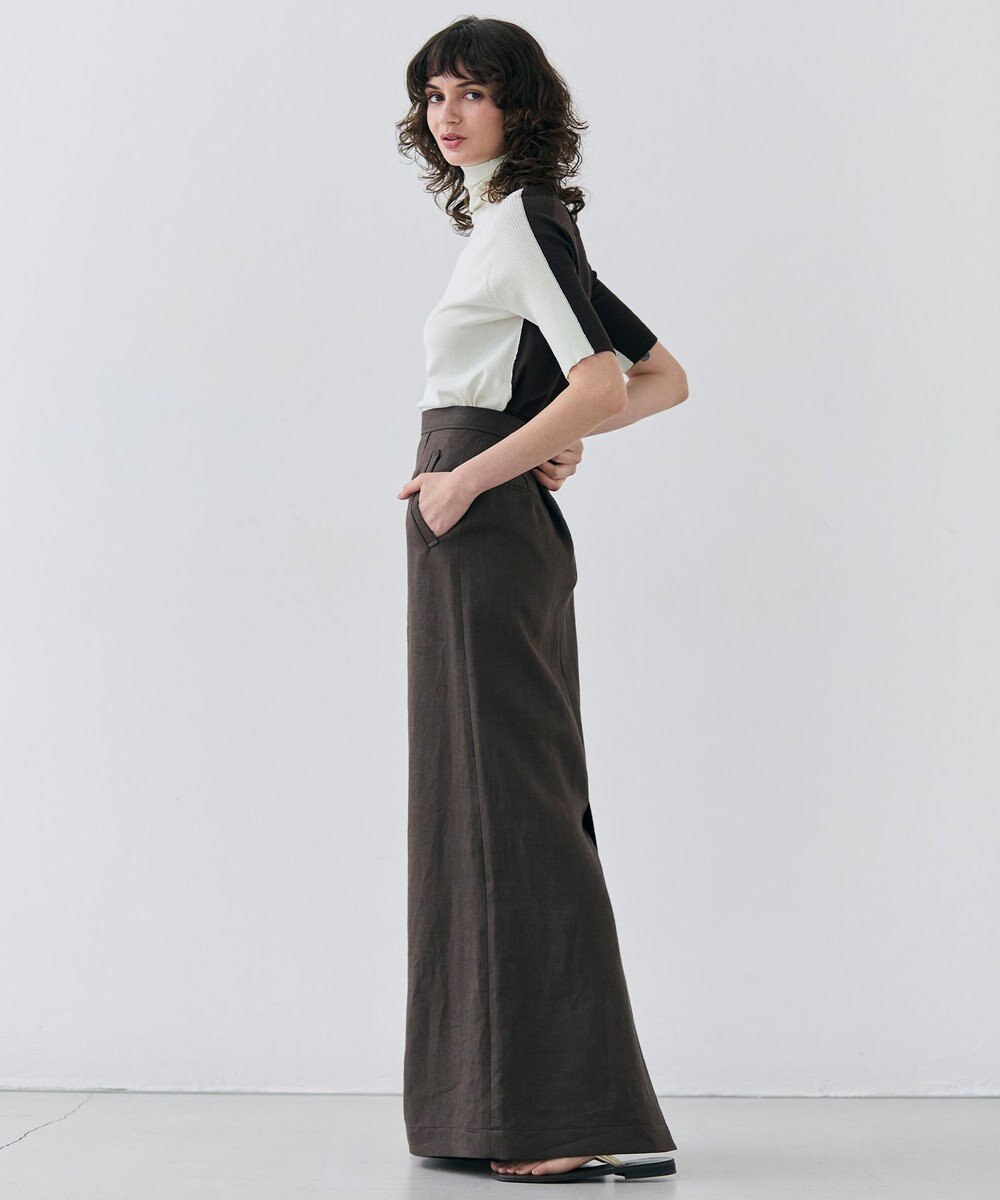 BEIGE， 【Oggi 5月号掲載】CRINUM / Iラインリネンマキシスカート 