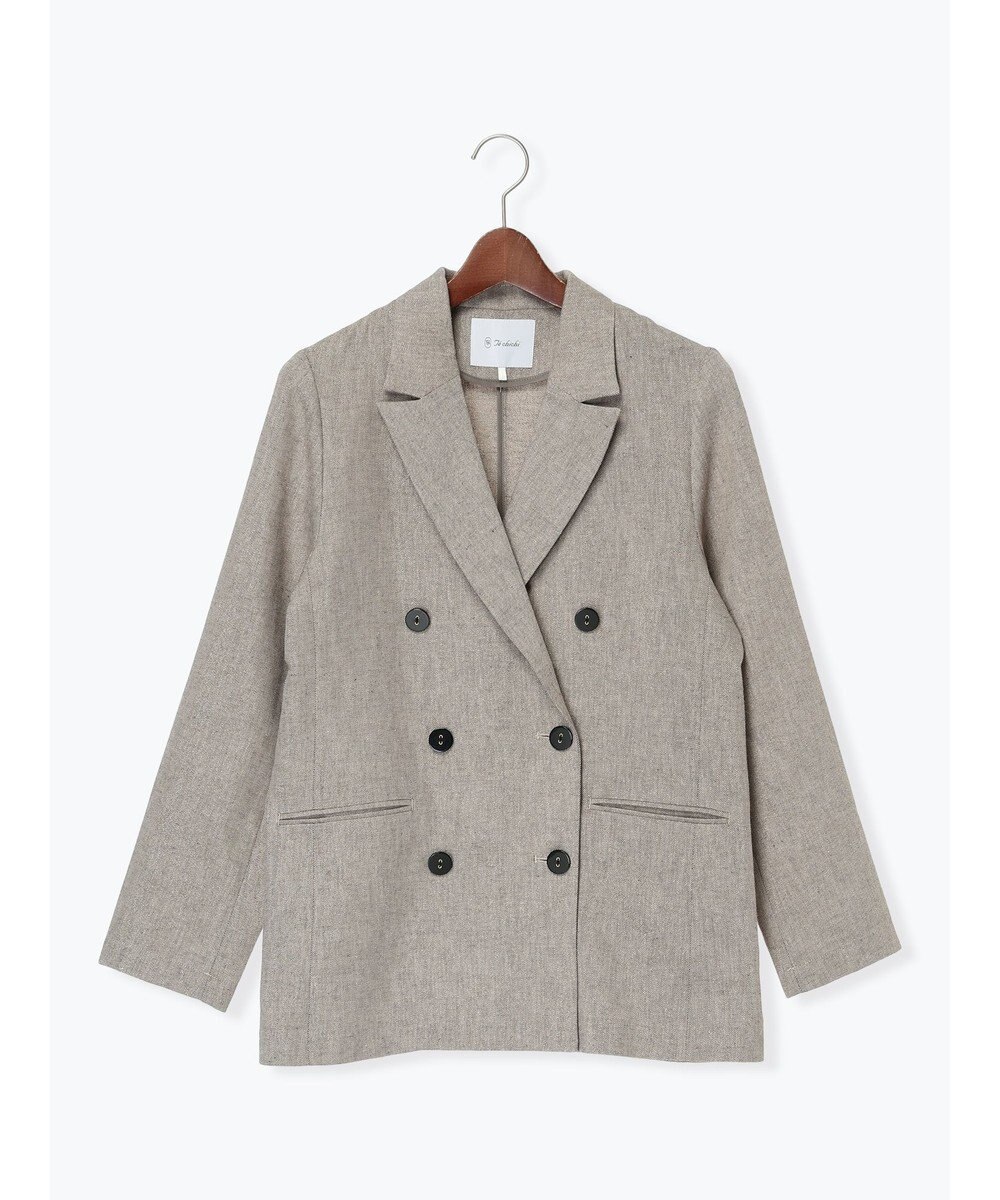 Te chichi リネンMIXロングスリーブジャケット 