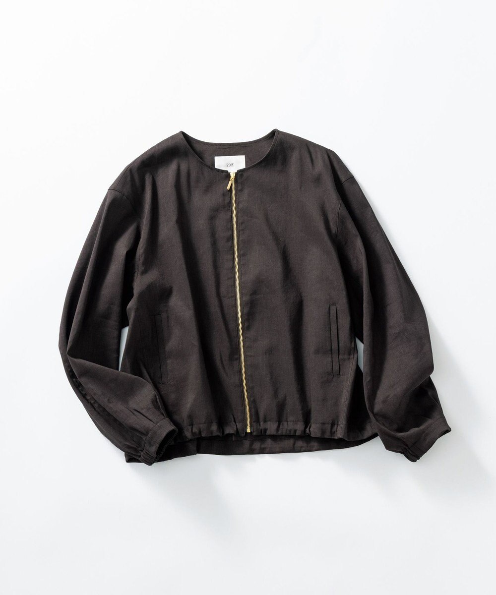 23区 S 【洗える】リネンレーヨンストレッチ ブルゾン 