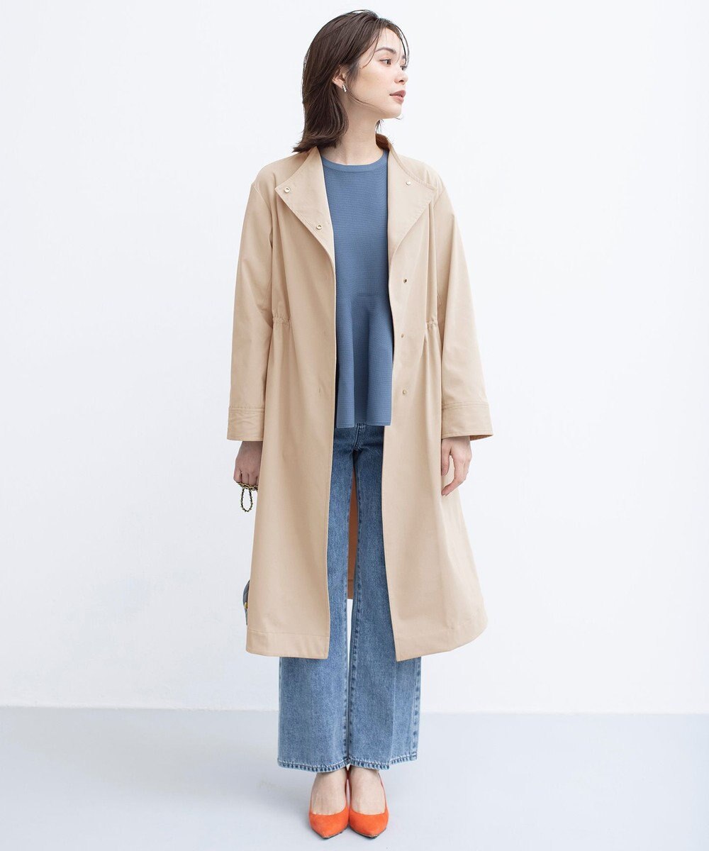 組曲 L 【WEB限定】コットンライクツイル スタンドネックコート 