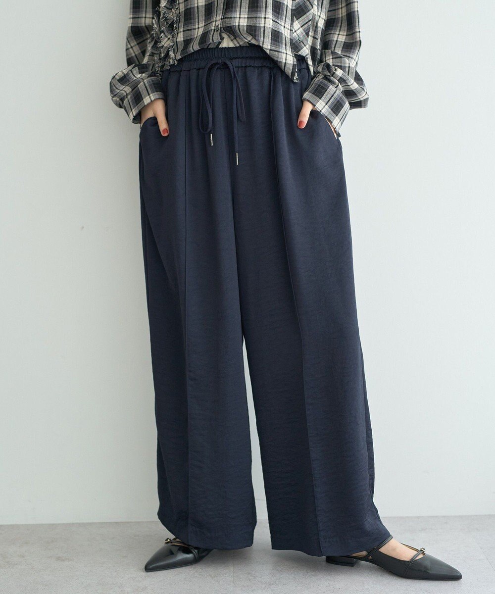 YECCA VECCA ビンテージサテンイージーワイドパンツ 