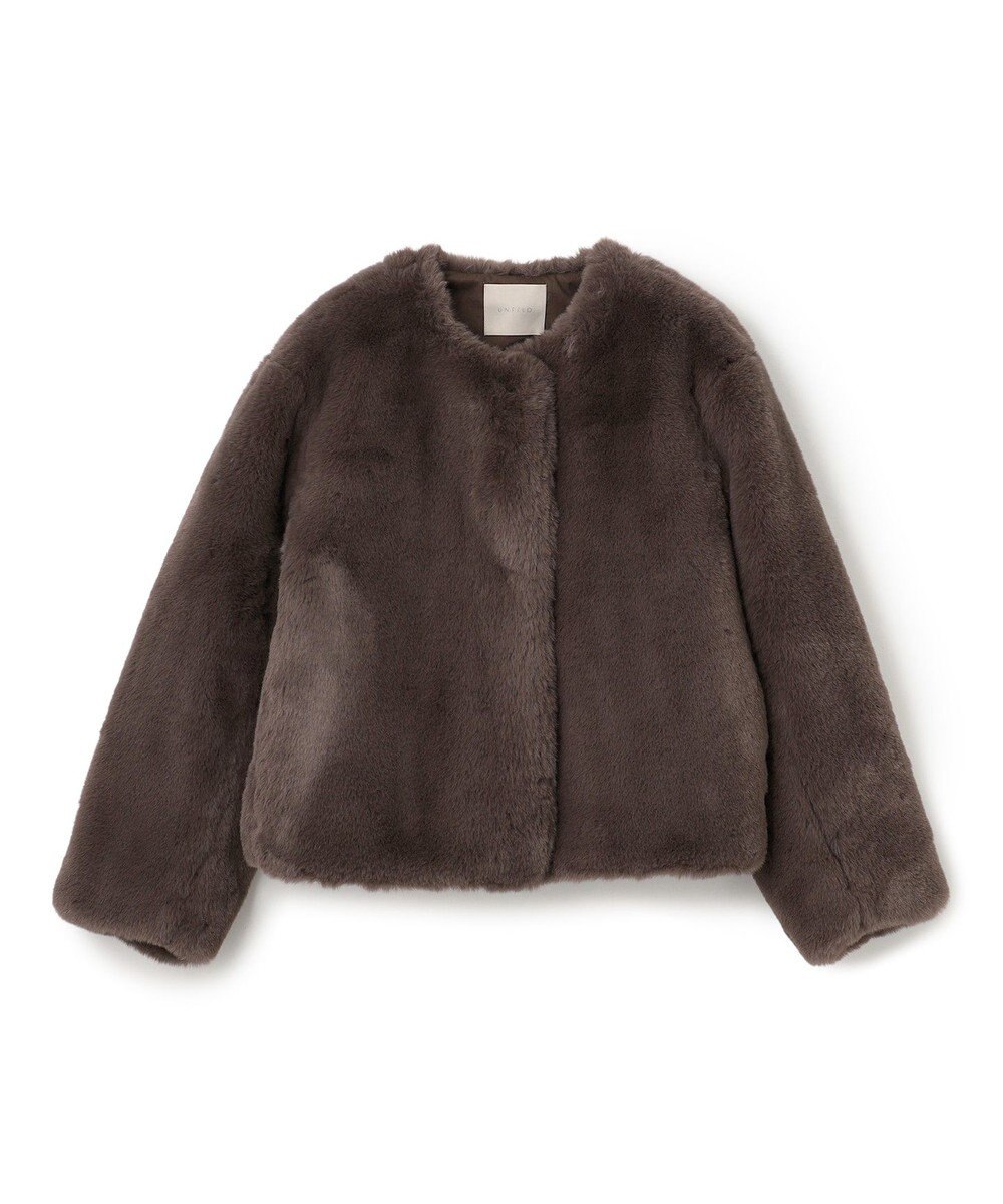 UNFILO エコファー クロップドジャケット 