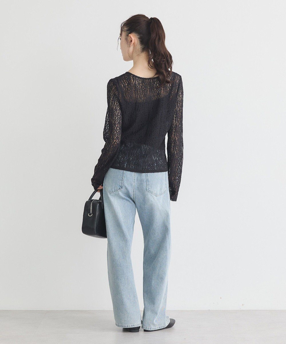 earth music&ecology フロントボタンレースプルオーバー 