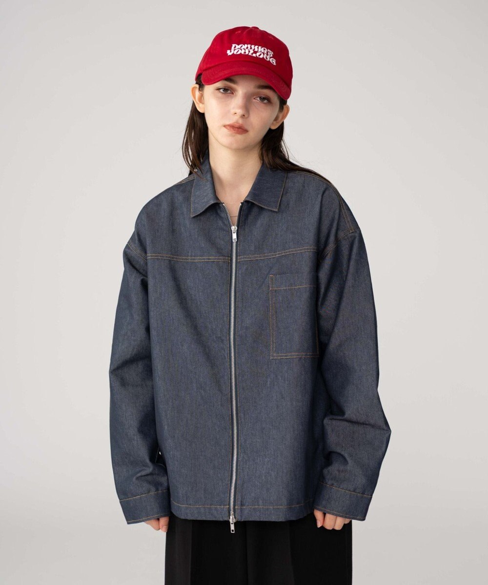 WEGO 【ユニセックス着用ITEM/MLサイズ展開】カラーステッチシャツジャケット 