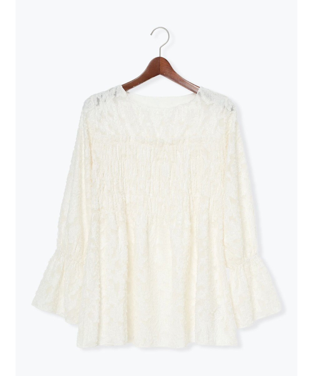 Te chichi 【宮本茉由着用】カットジャガードチュニックブラウス 