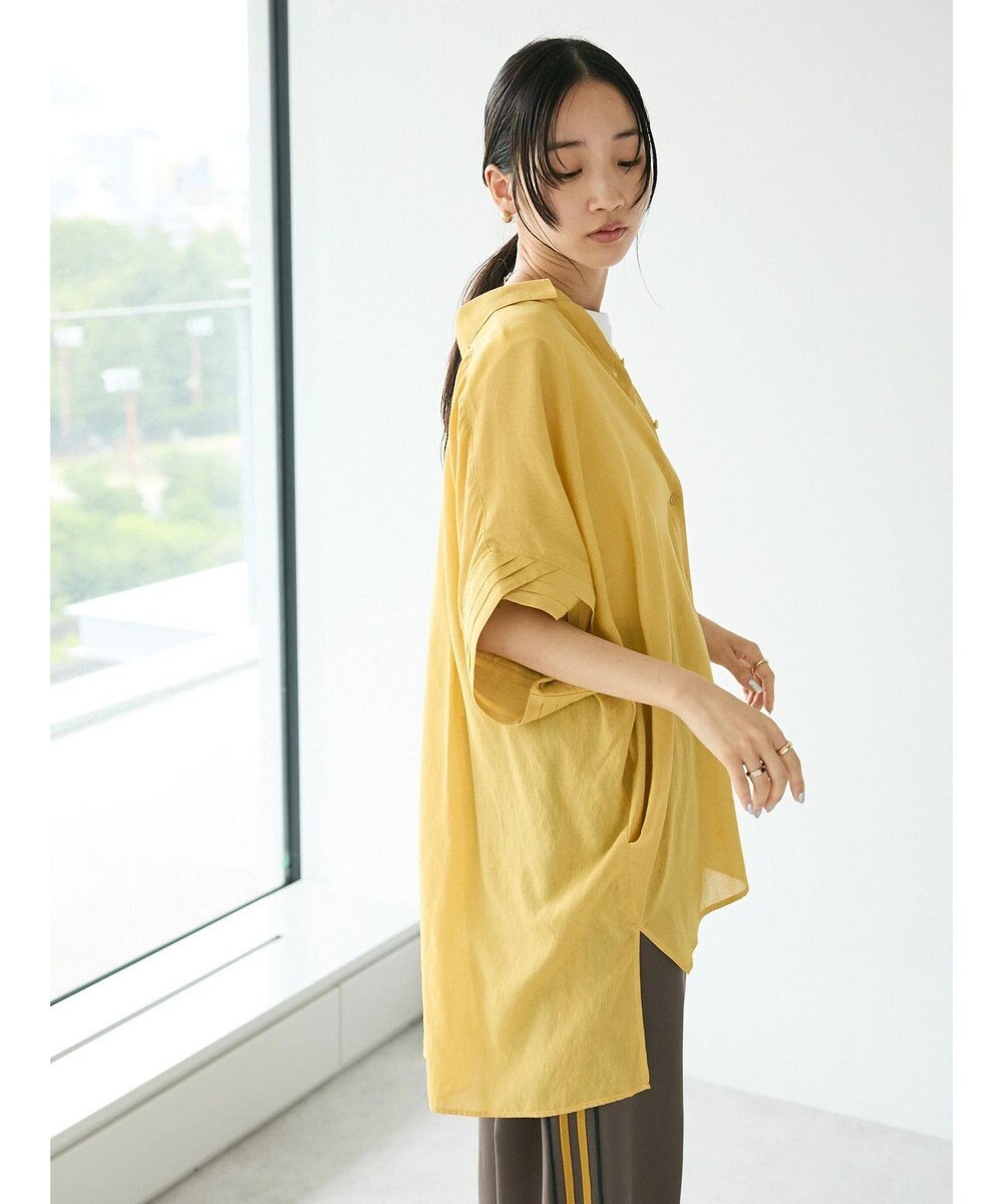 CRAFT STANDARD BOUTIQUE ヴィンテージボイルミルフィーユ襟付きシャツチュニック 