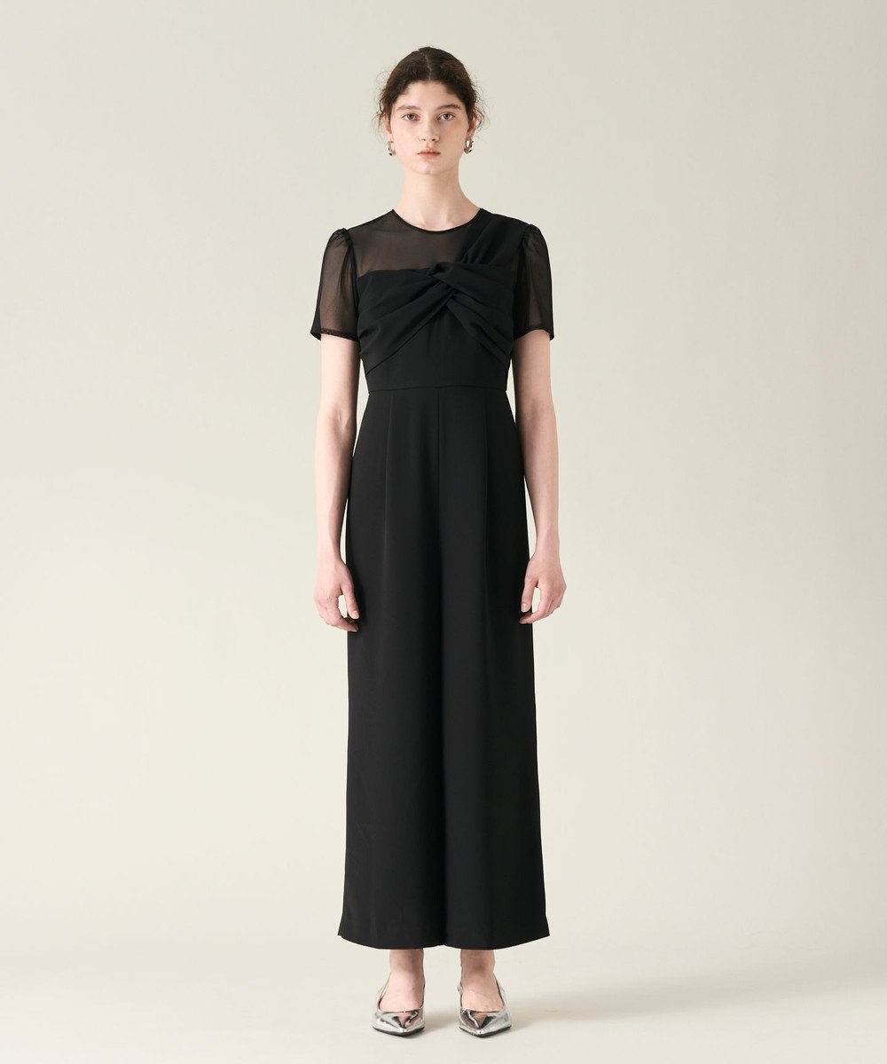 GRACE CONTINENTAL ドレープリボンサロペット 