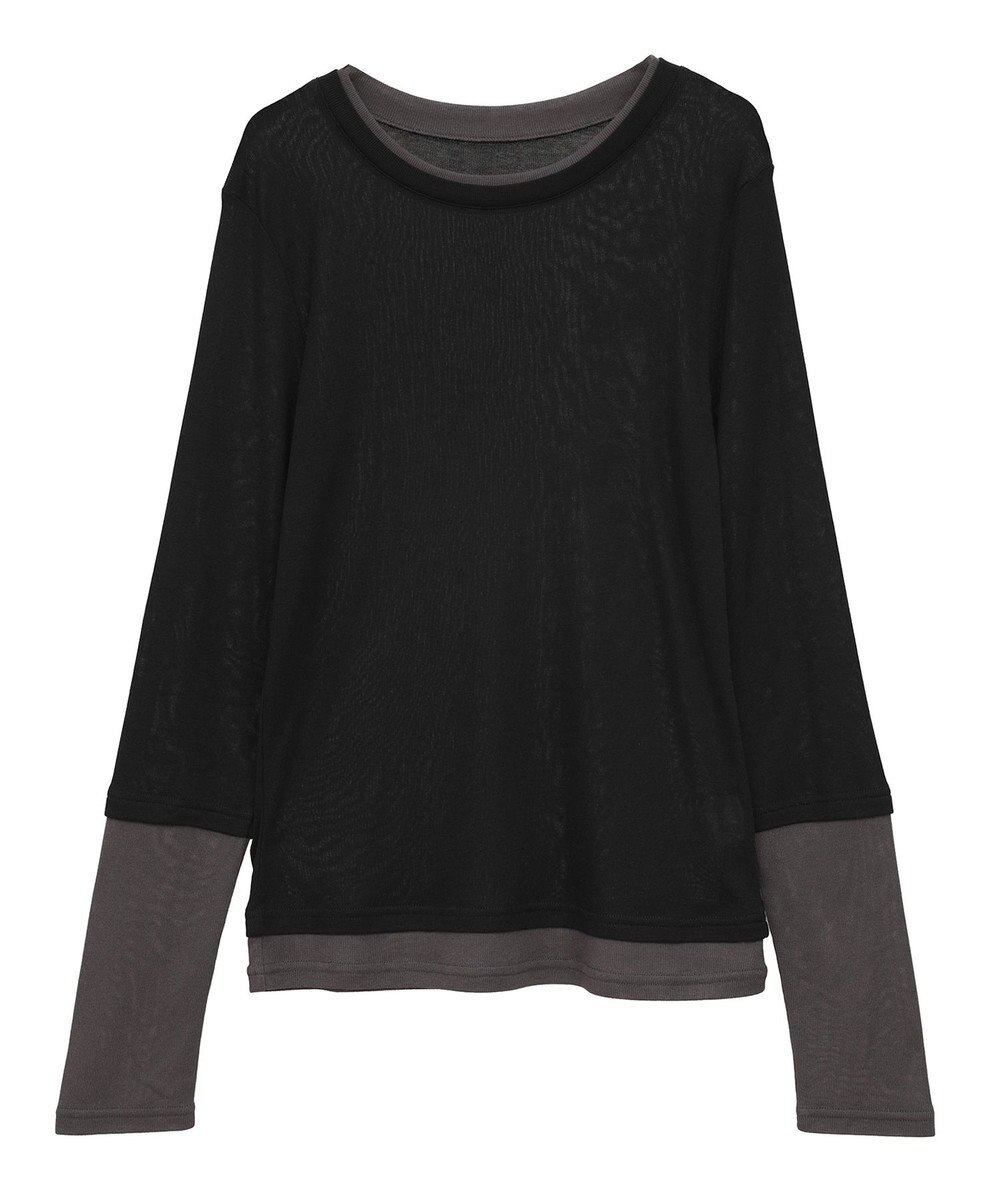 earth music&ecology レイヤードシアープルオーバー 