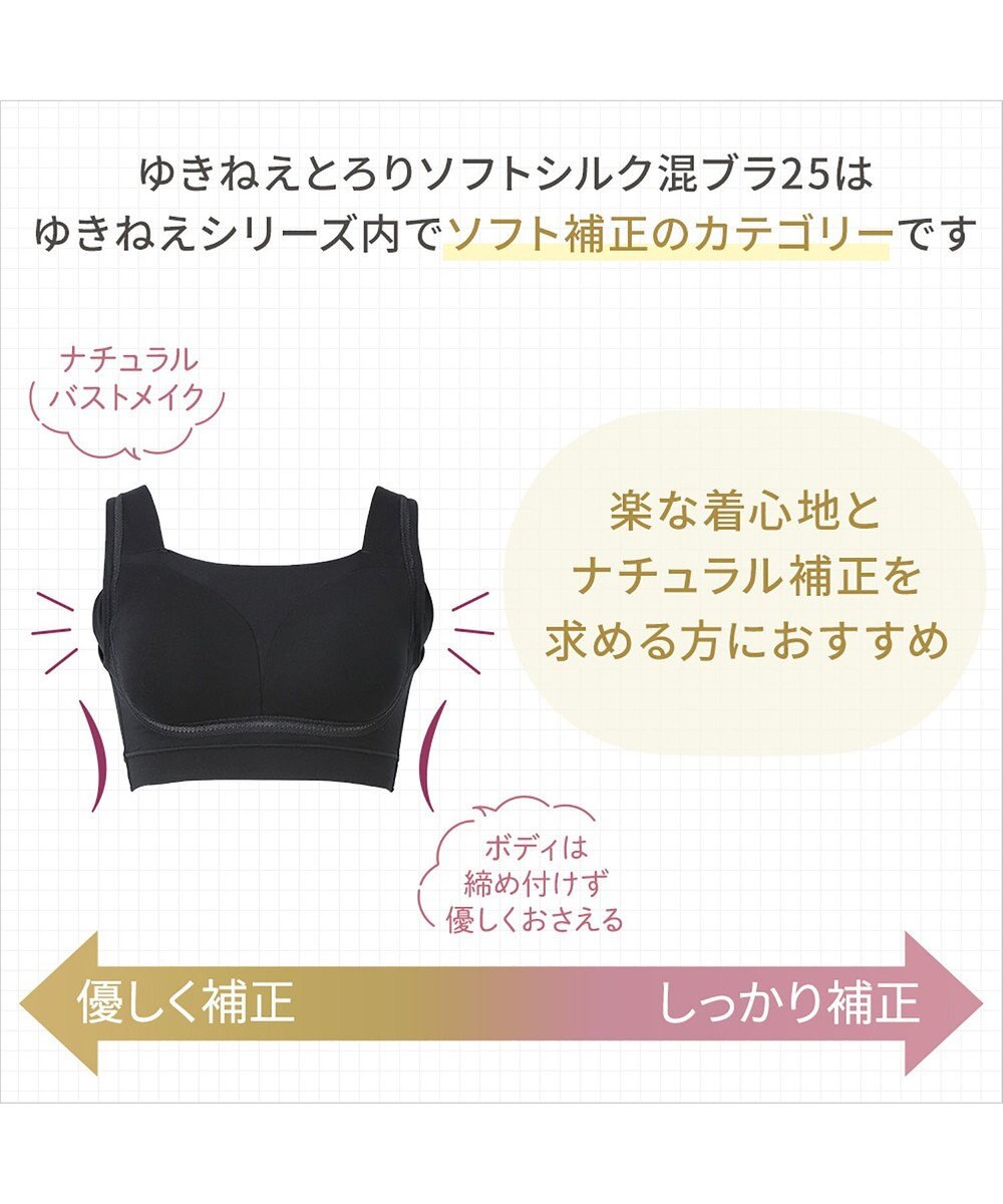 BRADELIS New York 【Yukine inc. 】ゆきねえとろりソフトシルク混ブラ25 ブラデリス 着心地重視のノンワイヤー補正ブラ 