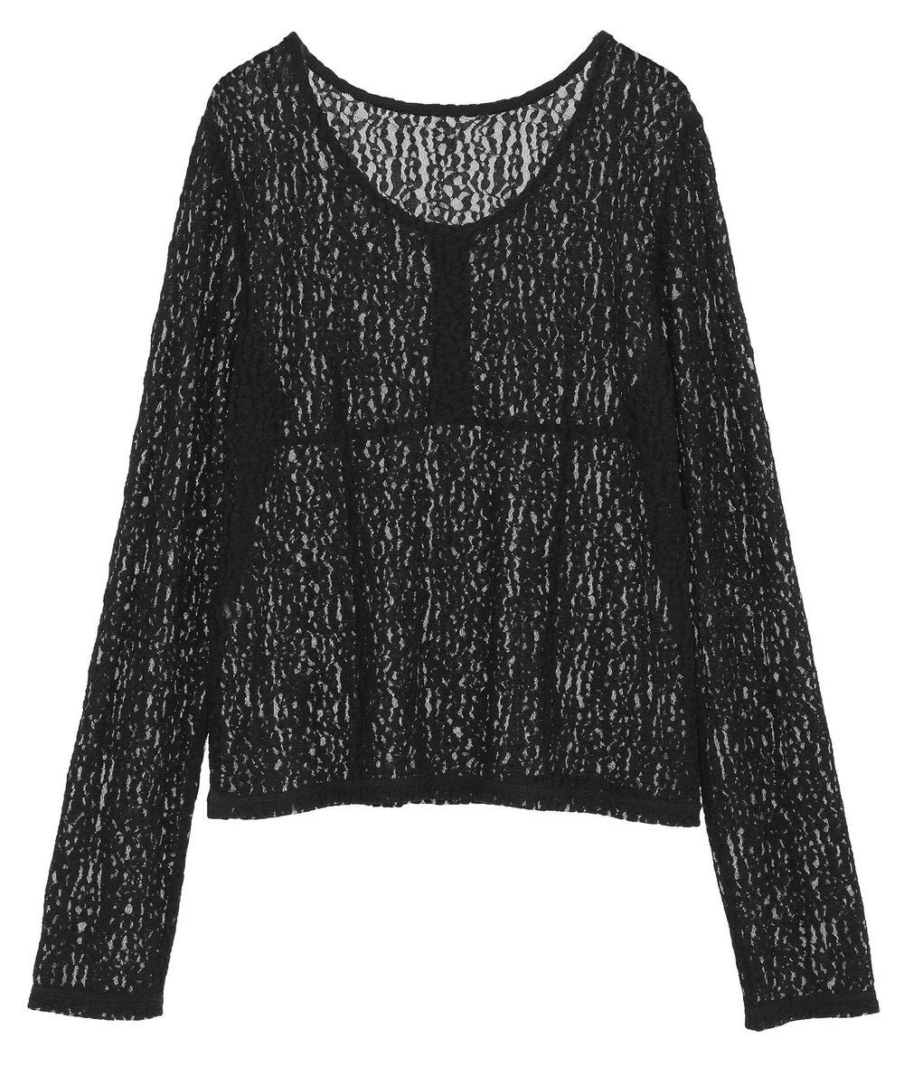 earth music&ecology フロントボタンレースプルオーバー 