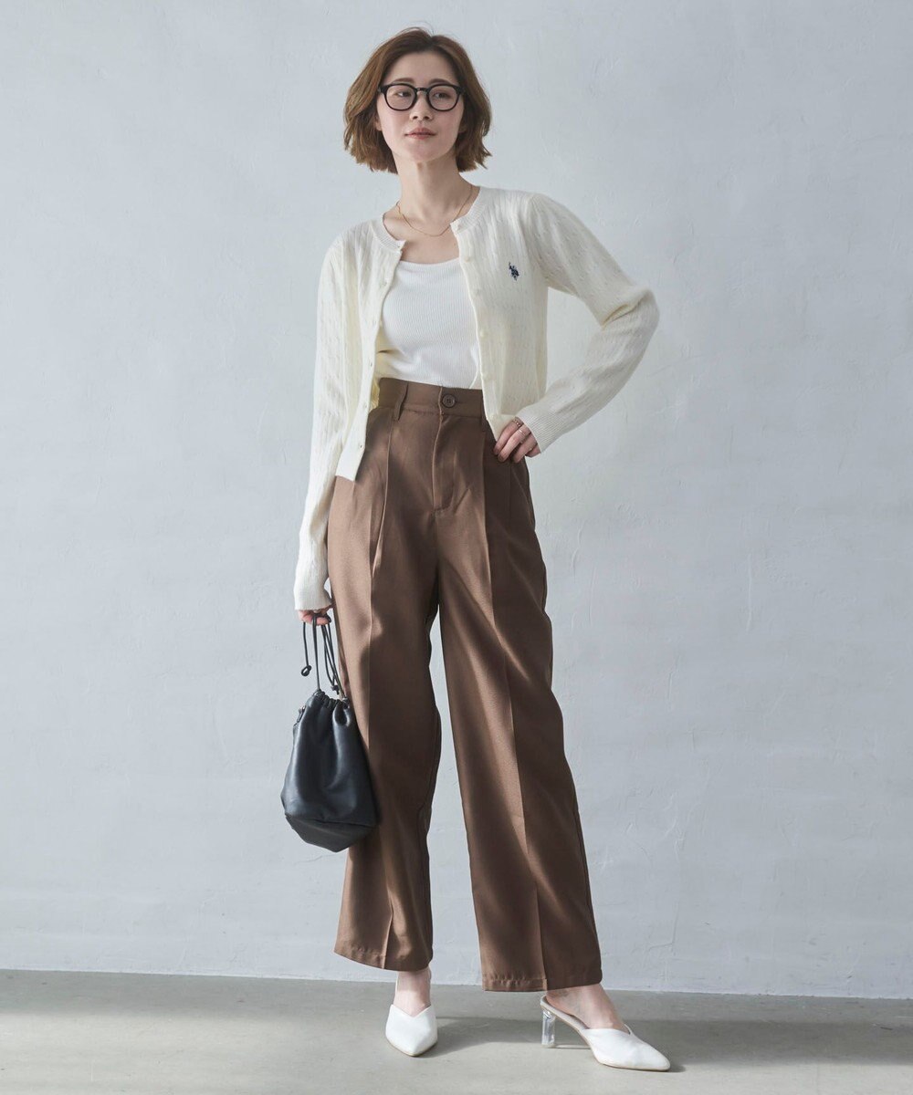 WEGO 【26年春新作】別注USPOLOケーブルニットカーデ 