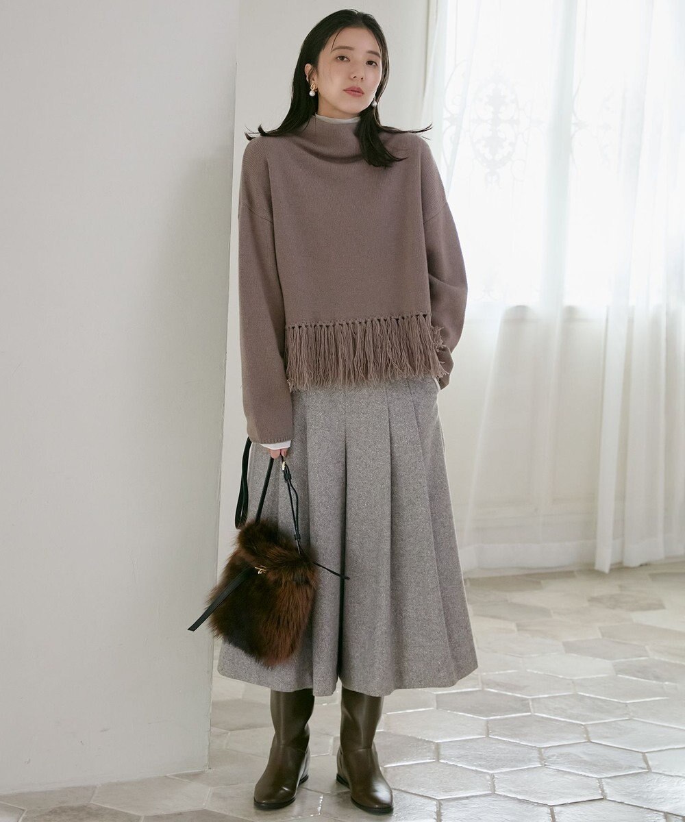 23区 【SLOW/一部店舗限定】ニットトータル フリンジ ニット 