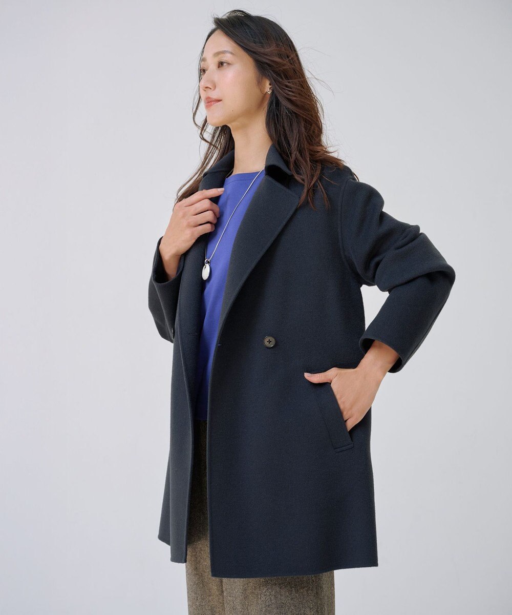 J.PRESS LADIES L ウールナイロンリバー テーラード コート 