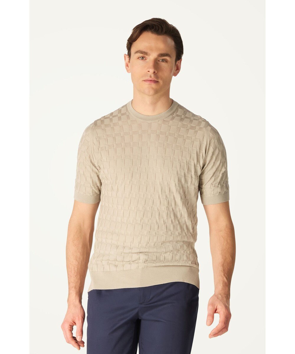 DAKS John Smedley for DAKS ハウスチェックTシャツ 