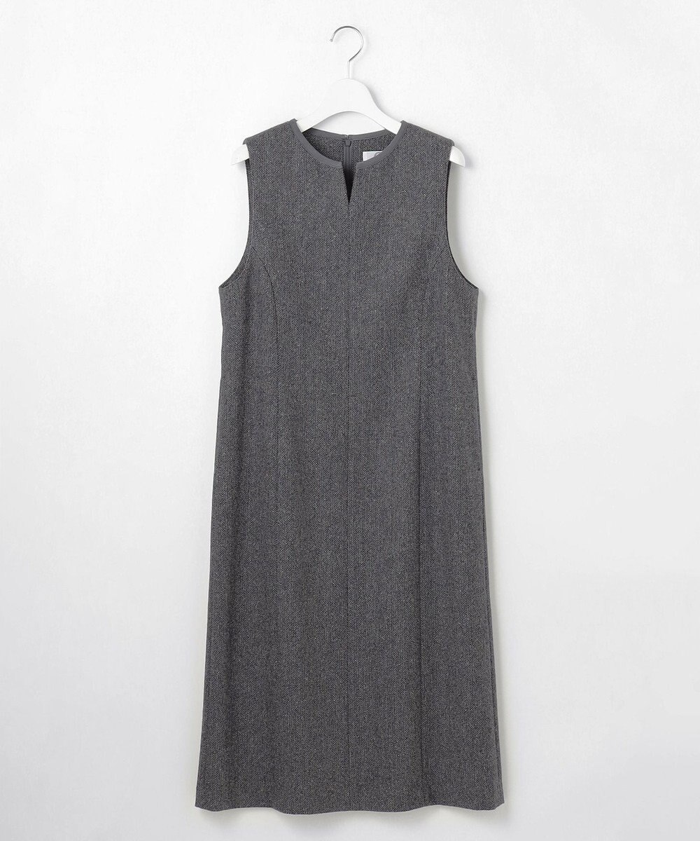 J.PRESS LADIES L ネップヘリンボーン ジャンパースカート 