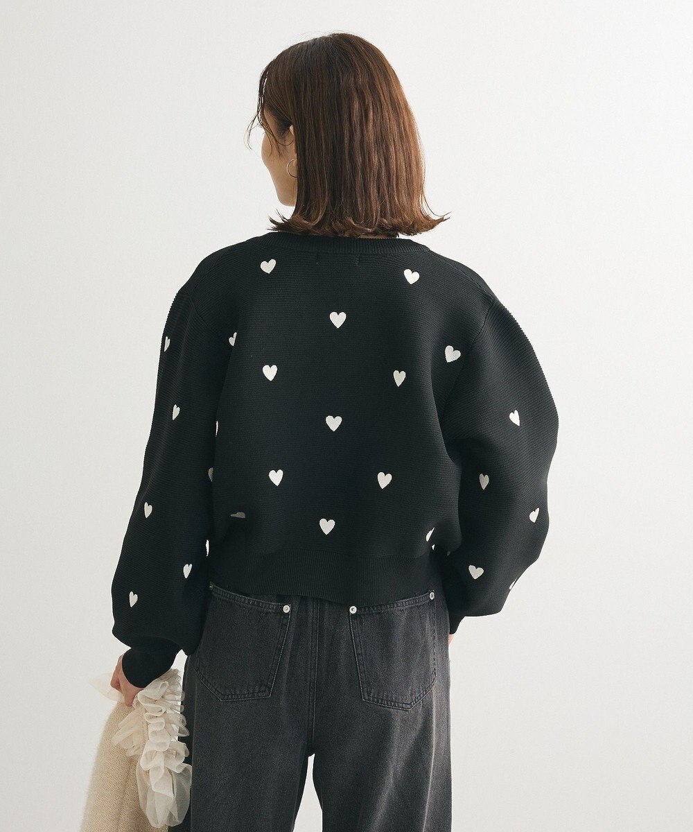 Green Parks ・ｓｗｉｎｇ　ｂｙ　ハート刺繍ニットカーディガン 