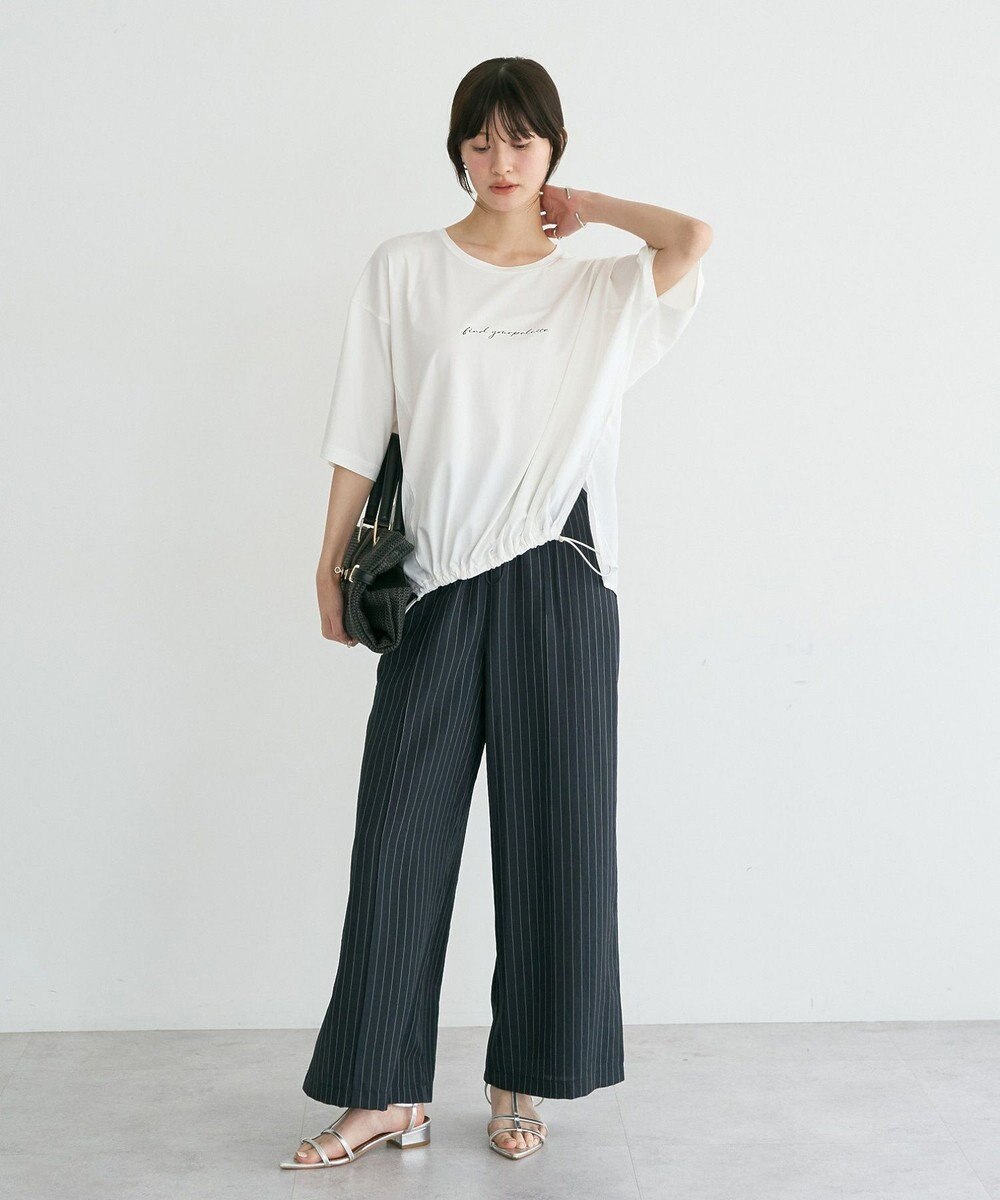 YECCA VECCA 裾ドロストデザインロゴTee 
