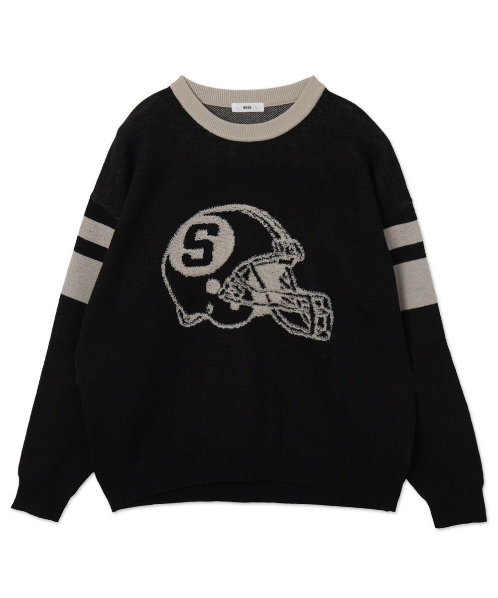 WEGO 【ユニセックス着用ITEM】ジャガードスリーブラインプルオーバー 