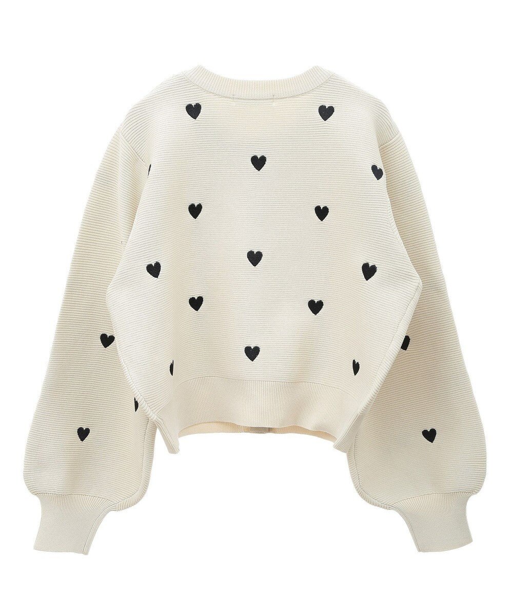 Green Parks ・ｓｗｉｎｇ　ｂｙ　ハート刺繍ニットカーディガン 