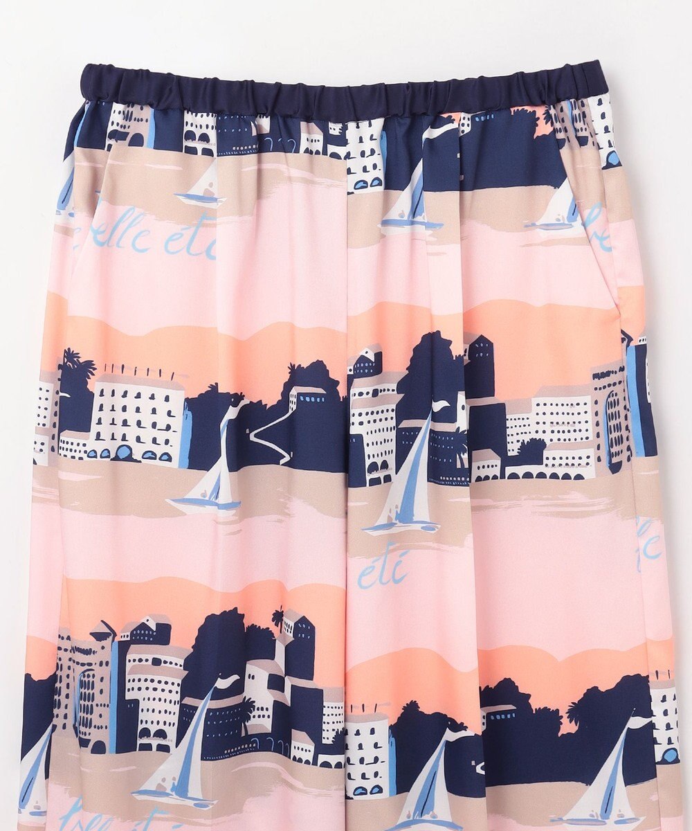 GRACE CONTINENTAL マリンプリントイージーパンツ 