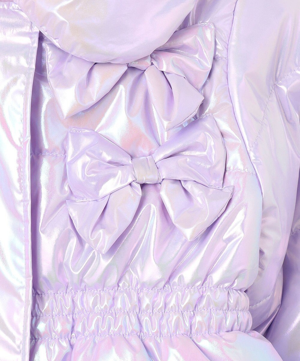 ANY KIDS パール調×フリースボア中綿コート 