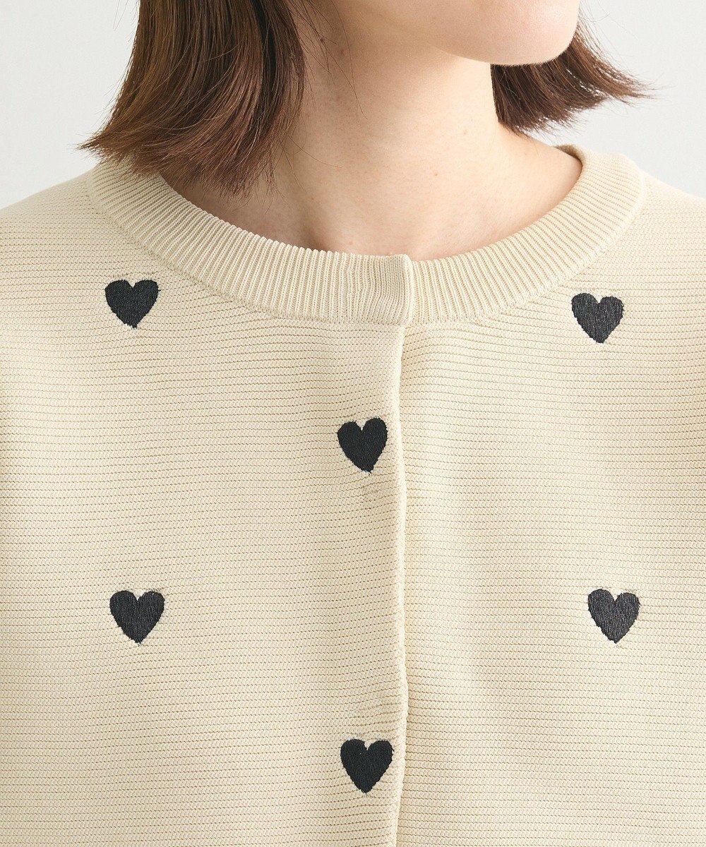 Green Parks ・ｓｗｉｎｇ　ｂｙ　ハート刺繍ニットカーディガン 