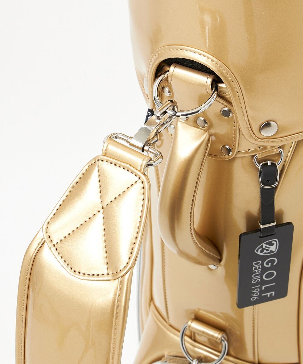 23区GOLF 【UNISEX】エレガントエナメルキャディバッグ　キャスター付きで移動もラクチン 