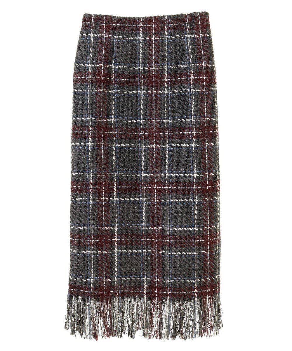 Green Parks ・ＳＵＧＡＲ　ＳＰＯＯＮ　チェックフリンジスカート 