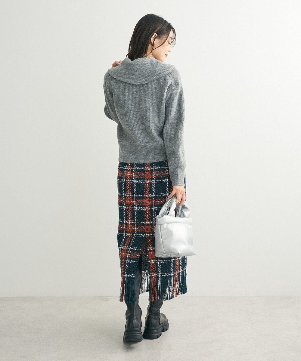 Green Parks ・ＳＵＧＡＲ　ＳＰＯＯＮ　チェックフリンジスカート 