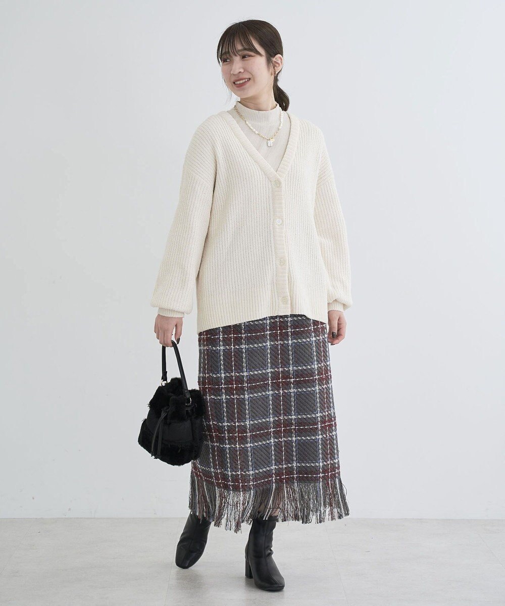 Green Parks ・ＳＵＧＡＲ　ＳＰＯＯＮ　チェックフリンジスカート 