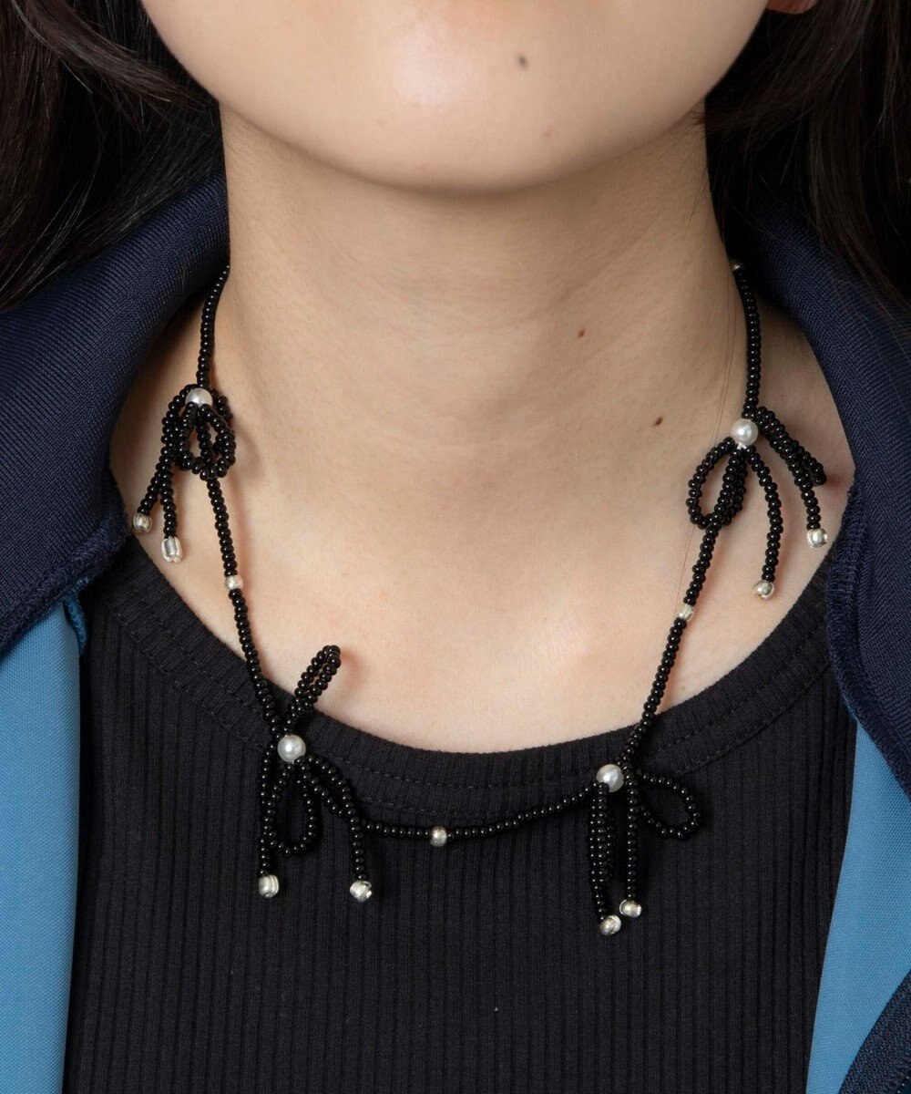 WEGO Lビーズリボンネックレス 