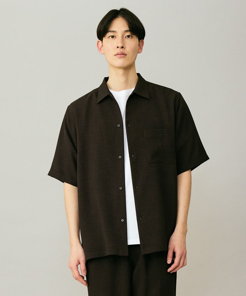 UNFILO MENS リネンライク シャツ 