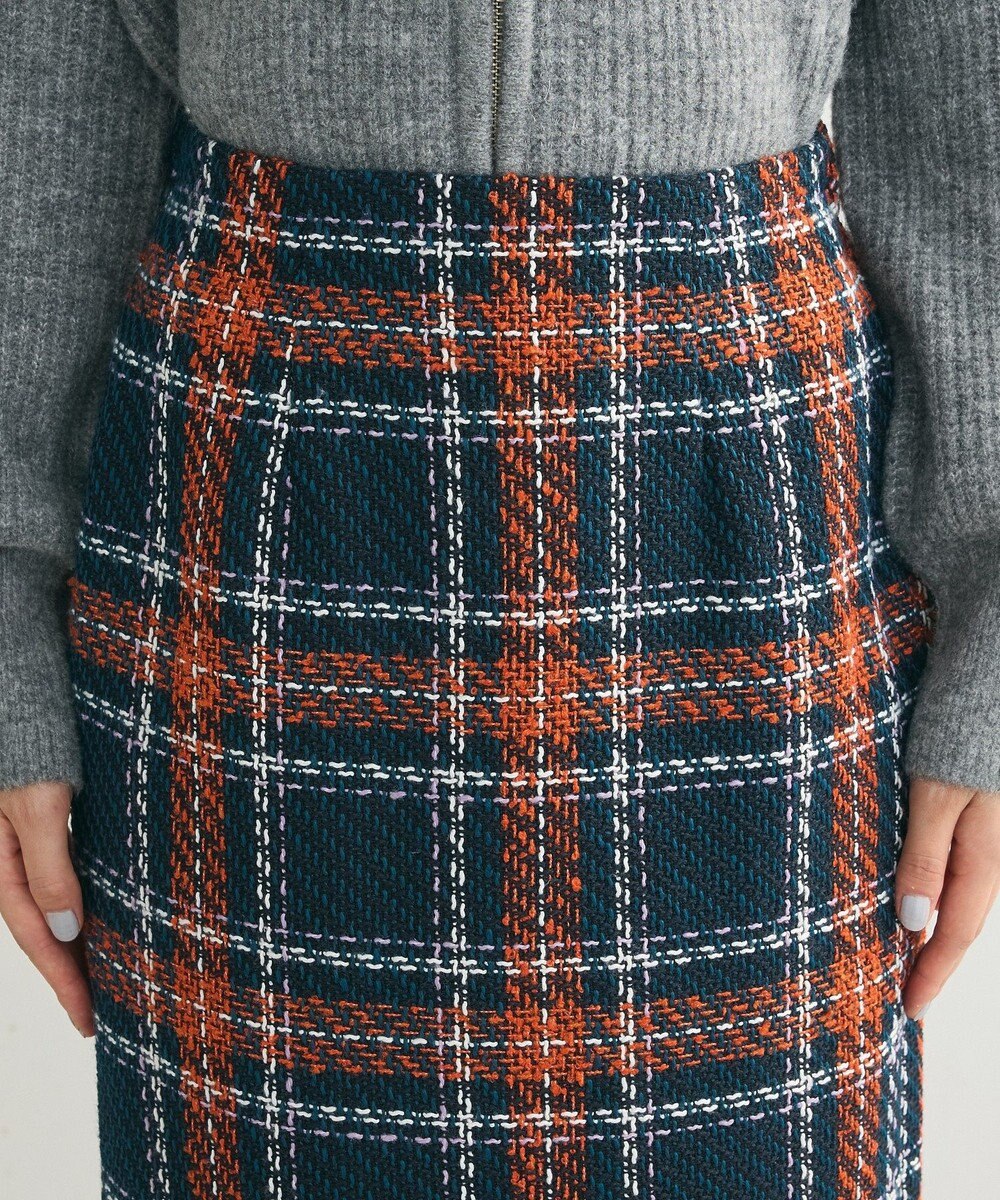 Green Parks ・ＳＵＧＡＲ　ＳＰＯＯＮ　チェックフリンジスカート 