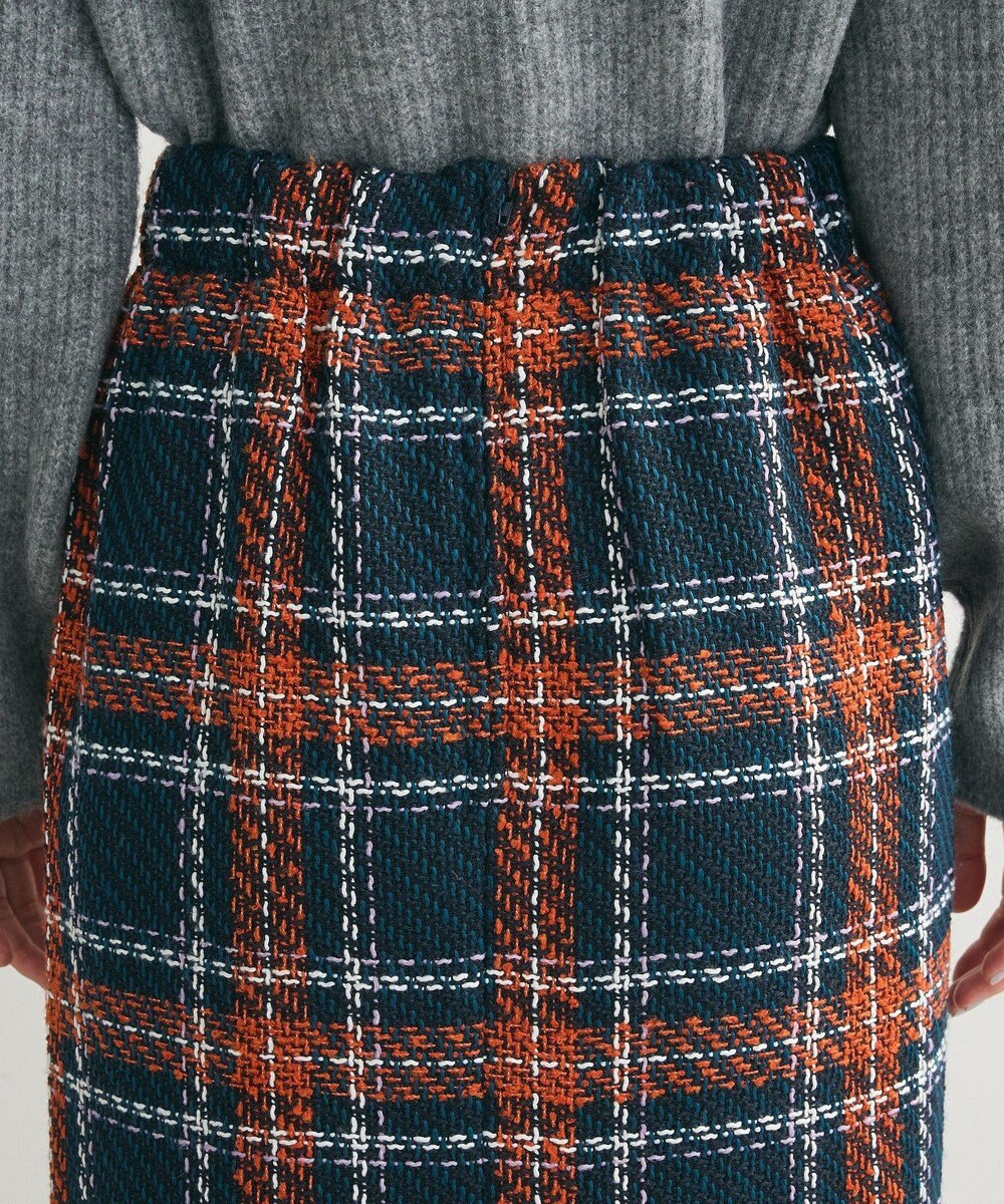 Green Parks ・ＳＵＧＡＲ　ＳＰＯＯＮ　チェックフリンジスカート 