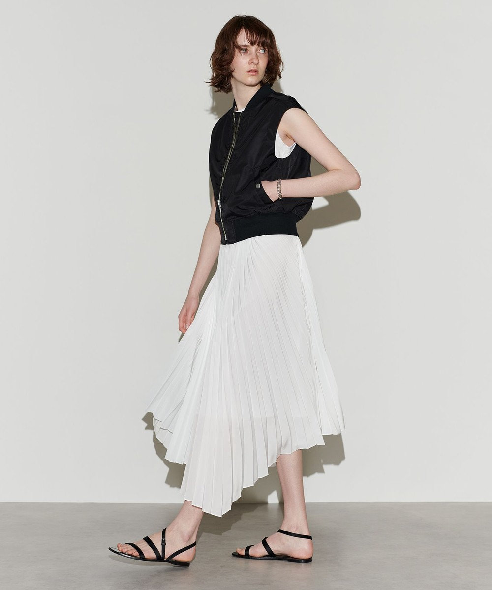 NAVE 【Nave　洗える】リサイクルツイル ノースリーブブルゾン 