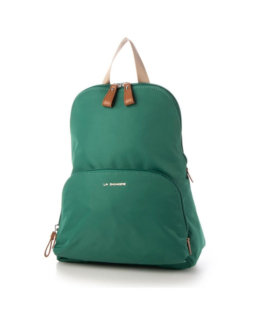 LA BAGAGERIE ナイロン×リサイクルレザー　ミニリュック 