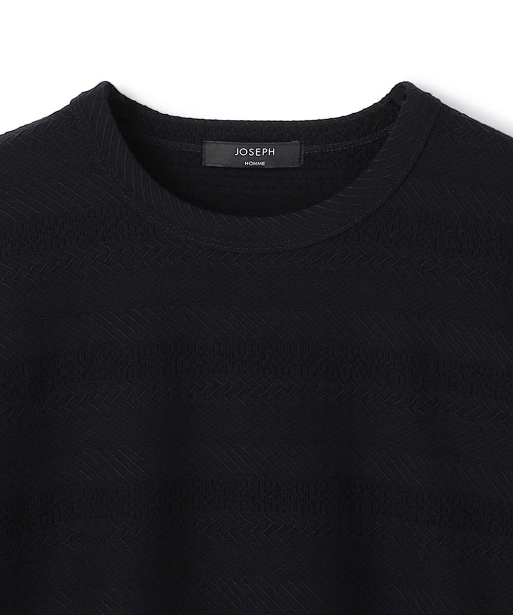 JOSEPH HOMME 【新柄 / 新素材】ジャガードボーダー　クルーネックTシャツ 