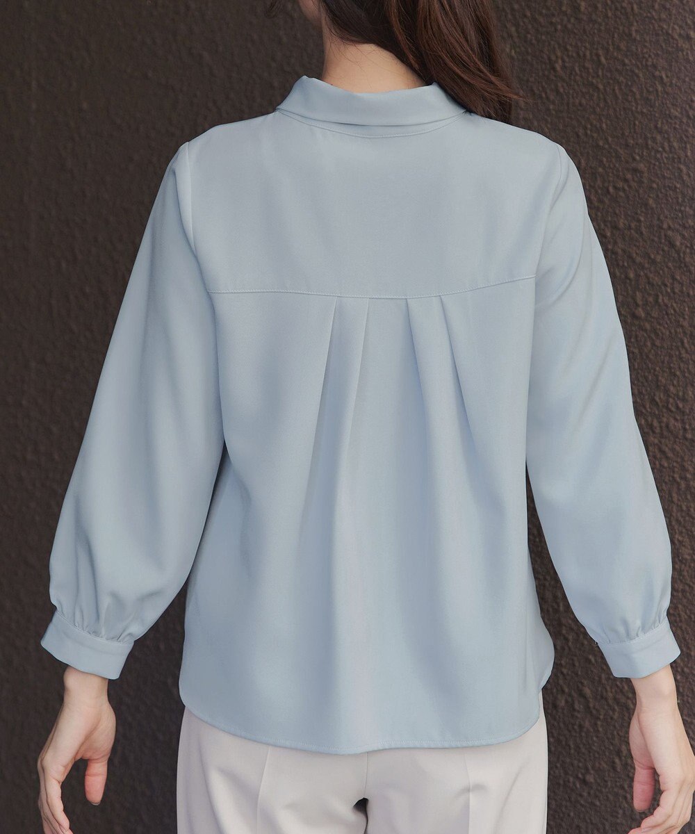 Tiaclasse L 取り外しパール付きボウタイブラウス 