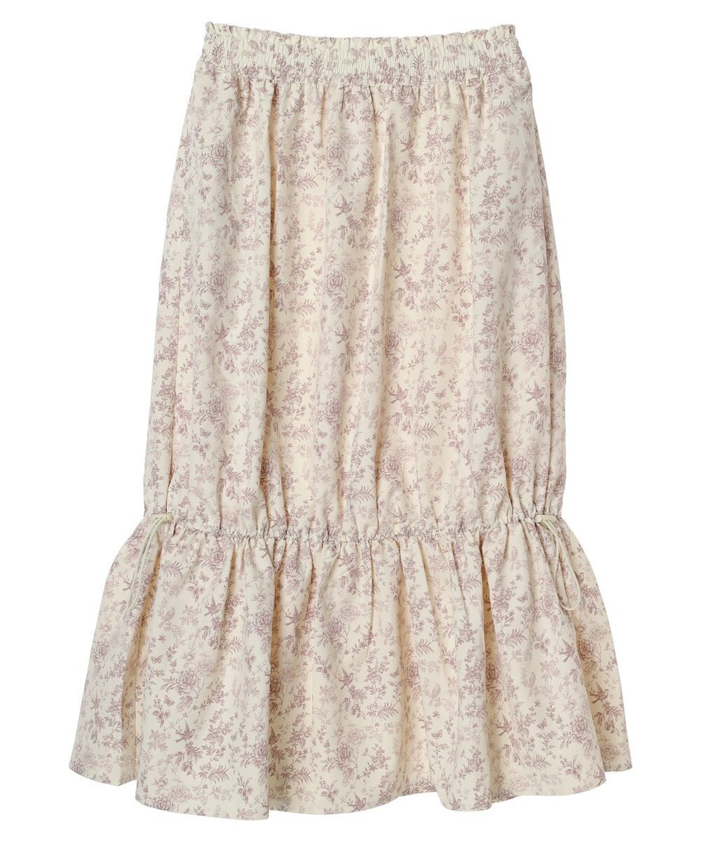 earth music&ecology フラワーティアードテックスカート 