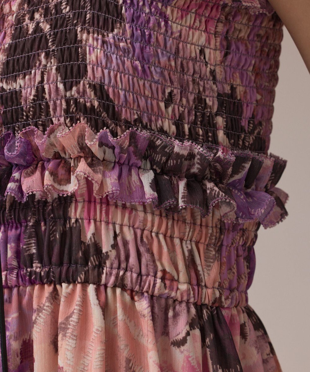 GRACE CONTINENTAL タイダイリーフプリントワンピース 